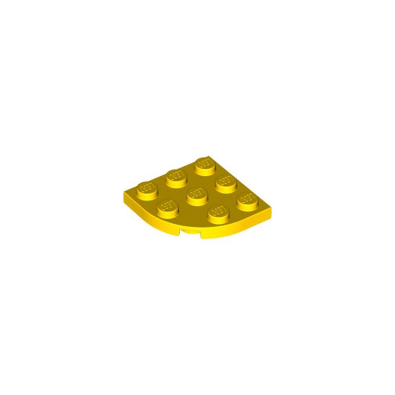 LEGO 6167389 PLATE 3X3, 1/4 CIRCLE - JAUNE