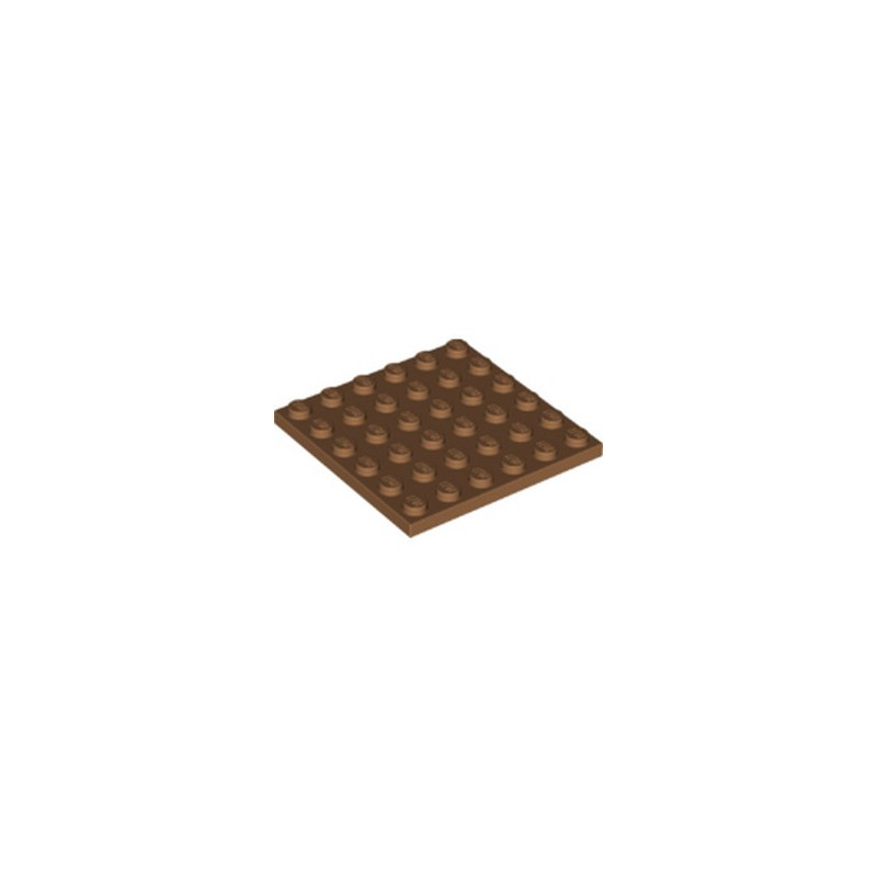 LEGO 6351288 PLATE 6X6 - MEDIUM NOUGAT