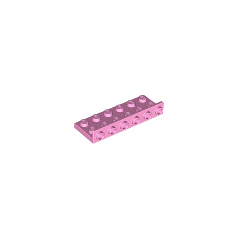 LEGO 6288330 BRICK PLATE 2X6, W/1.5 PLATE 1X6, UPWARDS - BRIGHT PINK