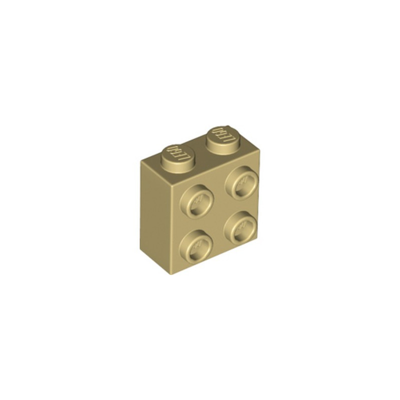 LEGO 6214334 BRIQUE 1X2X1 2/3 W/4 KNOBS - BEIGE