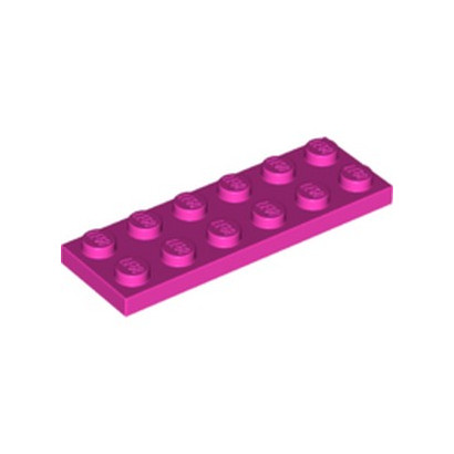 LEGO 6289701 PLATE 2X6 -  ROSE