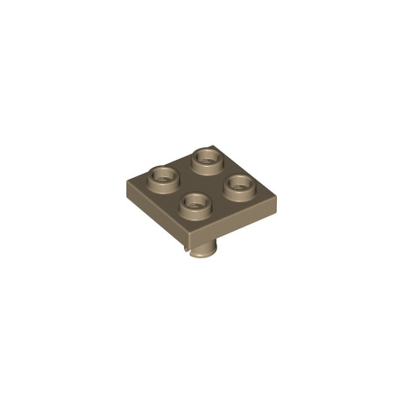 LEGO 4541618 PLATE 2X2 INVERTED W. SNAP - SAND YELLOW