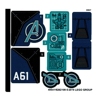 Stickers / Autocollant Lego Marvel  Super Heroes 76126