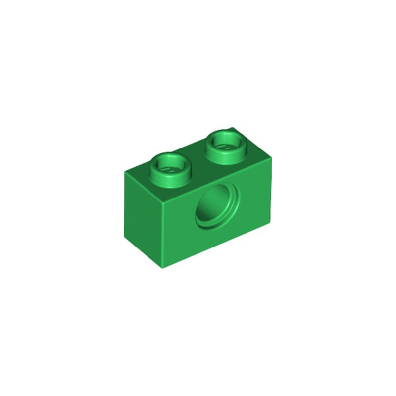 LEGO 6230235 TECHNIC BRIQUE 1X2, Ø4.9 - DARK GREEN