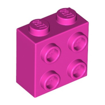 LEGO 6132426 BRICK 1X2X1 2/3 W/4 KNOBS - DARK PINK