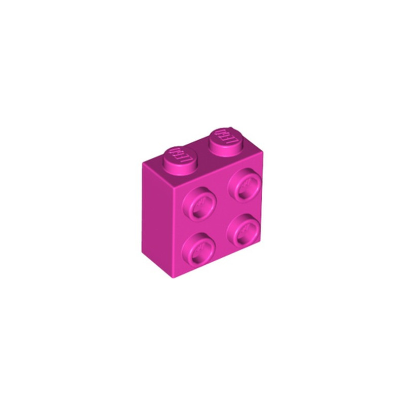 LEGO 6132426 BRIQUE 1X2X1 2/3 W/4 KNOBS - ROSE