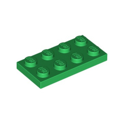 LEGO 302028 PLATE 2X4 - DARK GREEN