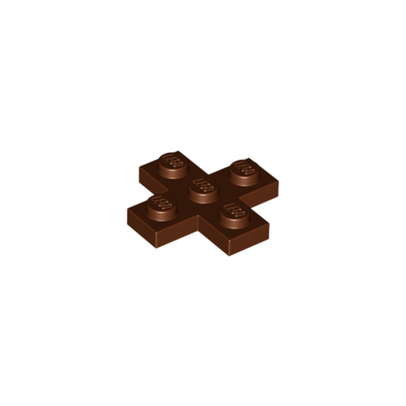 LEGO 6050918 CROIX PLATE 3x3  - REDDISH BROWN