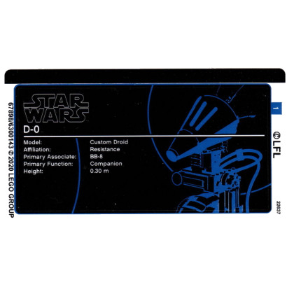 Stickers / Autocollant Lego Star wars 75278