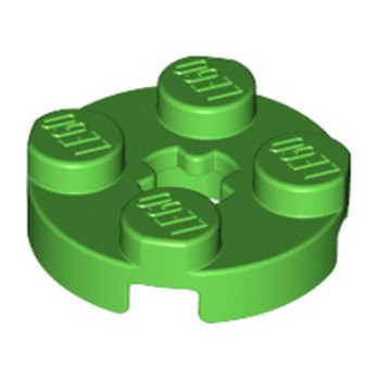LEGO 4114430  PLATE 2X2 ROND - BRIGHT GREEN