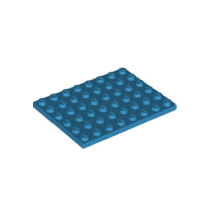 LEGO 6301450 PLATE 6X8 - DARK AZUR