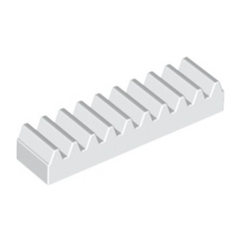 LEGO 4250465 TOOTHED BAR M1, Z10 - BLANC