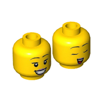 LEGO 6306822 TÊTE FEMME (2 FACES) - JAUNE