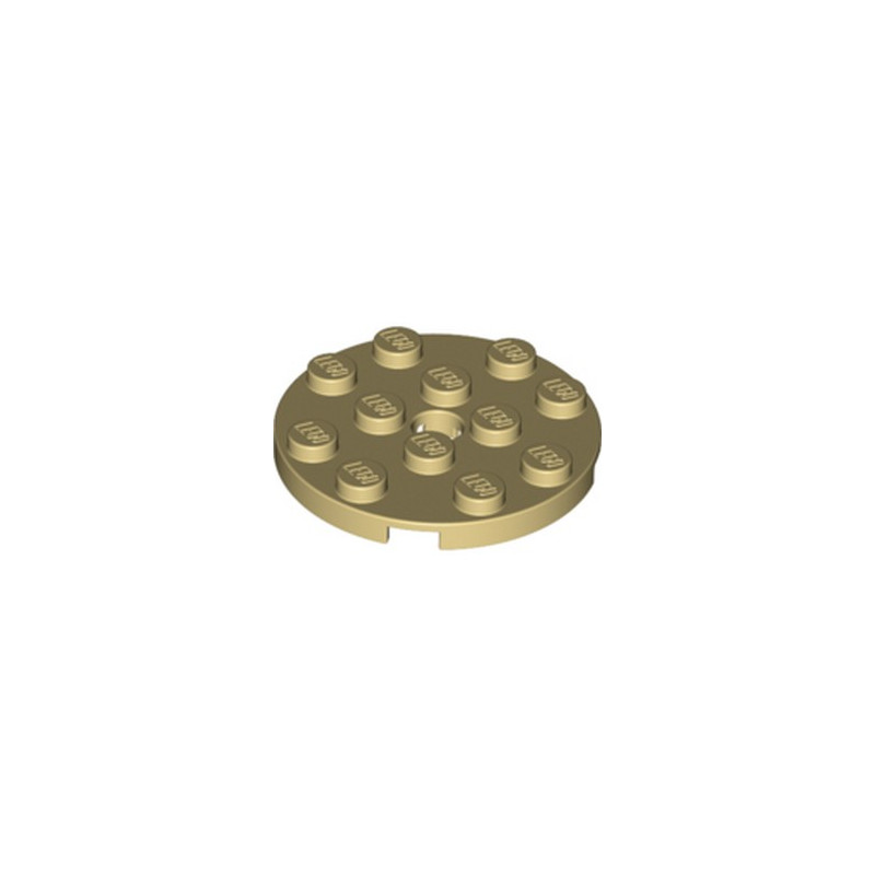 LEGO 6302268 PLATE ROND 4X4 - BEIGE