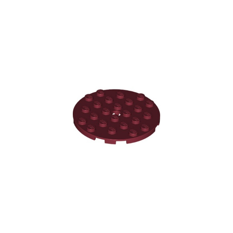 LEGO 6208726 PLATE RONDE 6X6 - NEW DARK RED