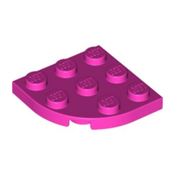 LEGO 6249120 PLATE 3X3, 1/4 CIRCLE - ROSE
