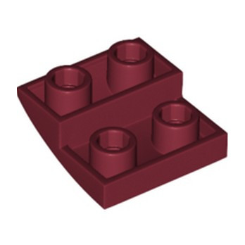 LEGO 6223906 BRICK 2X2X2/3, INVERTED BOW - NEW DARK RED
