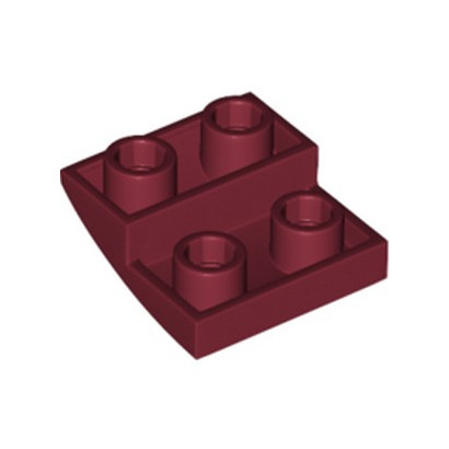 LEGO 6223906 BRIQUE 2X2X2/3, INVERTED BOW - NEW DARK RED