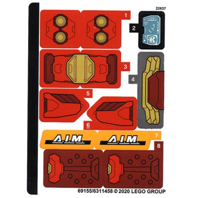Stickers / Autocollant Lego  Marvel Super Heroes - 76164