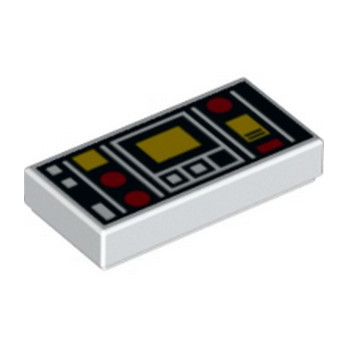 LEGO 6304928 PLATE LISSE 1X2 IMPRIME - BLANC