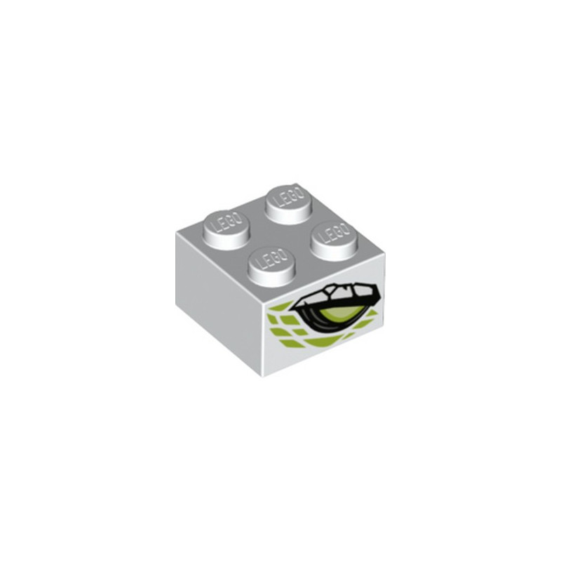 LEGO 6310879 BRIQUE 2X2 IMPRIME NINJAGO - BLANC