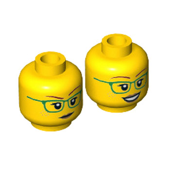 LEGO 6271746 TÊTE FEMME (2 FACES) - JAUNE