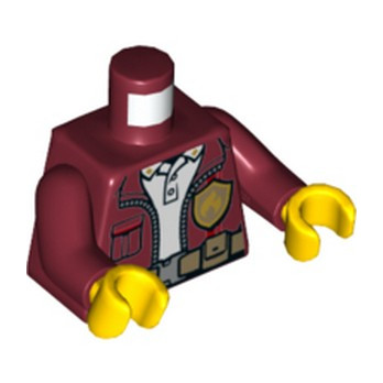  LEGO 6271751 TORSE POLICIER - NEW DARK RED