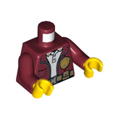  LEGO 6271751 TORSE POLICIER - NEW DARK RED