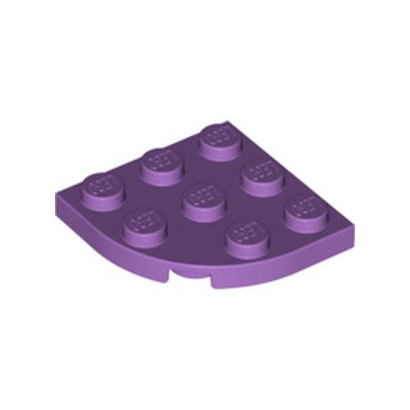 LEGO 6265057 PLATE 3X3, 1/4 CIRCLE - MEDIUM LAVENDER