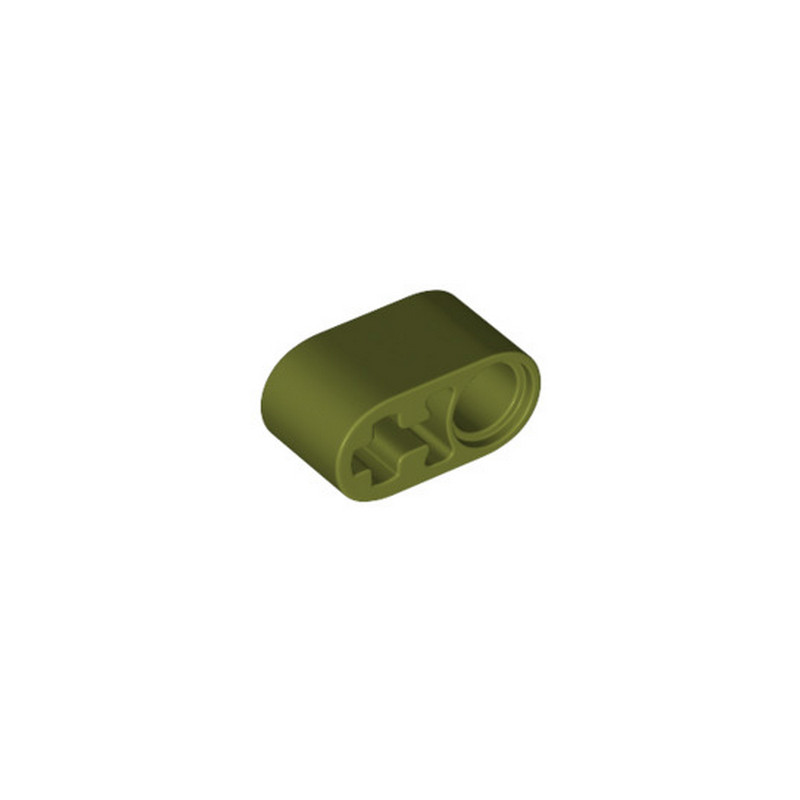 LEGO 6278043 BEAM 1X2 W/CROSS AND HOLE - OLIVE GREEN