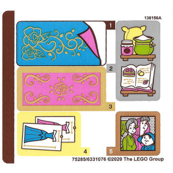 Stickers / Autocollant Lego Disney 43188