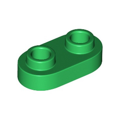LEGO 6210271 PLATE 1X2, ROUNDED - DARK GREEN
