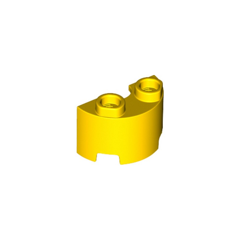 LEGO 6311385 WALL ½ CIRCLE, 1X2, W/ 4.85 HOLE - YELLOW