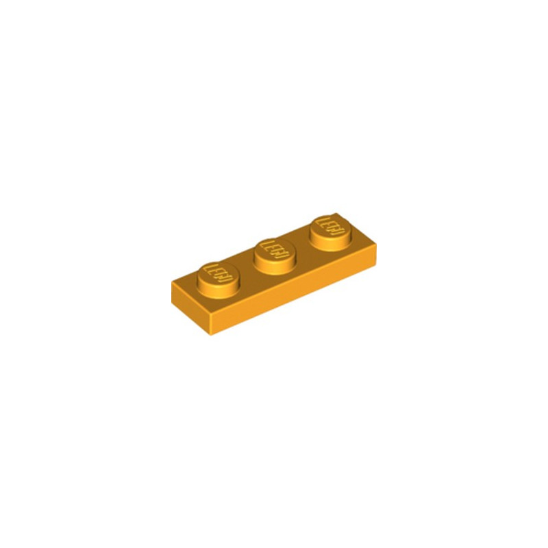 LEGO 6073042 PLATE 1X3 - Flame Yellowish Orange