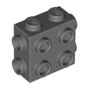 LEGO 6314192 BRIQUE 1X2X1 2/3, W/ 8 KNOBS - DARK STONE GREY