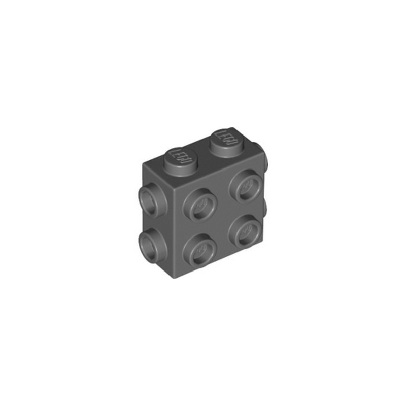LEGO 6314192 BRIQUE 1X2X1 2/3, W/ 8 KNOBS - DARK STONE GREY