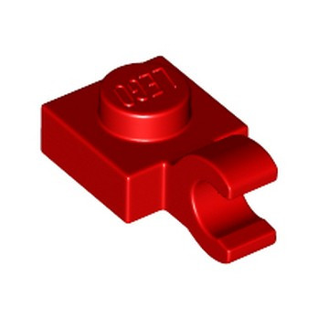 LEGO 4524644 PLATE 1X1 W/HOLDER VERTICAL - ROUGE