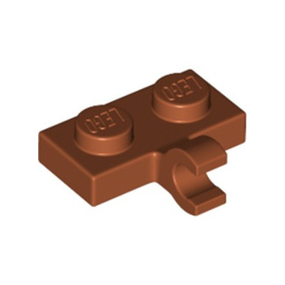 LEGO 6186049 PLATE 1X2 W. 1 HORIZONTAL SNAP - DARK ORANGE