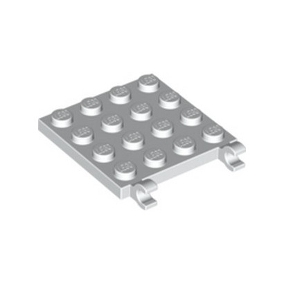 LEGO 6030965 PLATE 4X4 W/VERTICAL HOLDER - BLANC