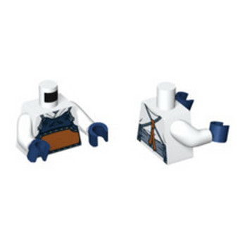 LEGO 6335834 TORSO PRINTED OVERALLS - WHITE