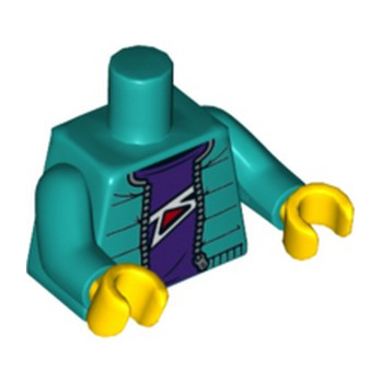 LEGO 6310580 PRINTED TORSO - BRIGHT BLUEGREEN