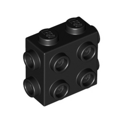 LEGO 6308883 BRICK 1X2X1 2/3, W/ 8 KNOBS - BLACK