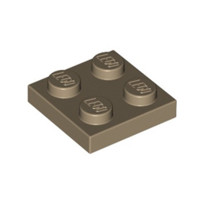 LEGO 6047415 PLATE 2X2 - SAND YELLOW