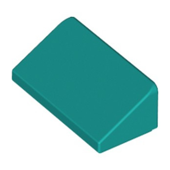 LEGO 6228967 TUILE 1 X 2 X 2/3 - BRGHT BLUEGREEN