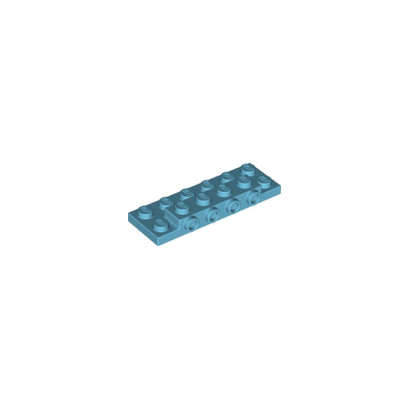 LEGO  6332108 PLATE 2X6X23 W 4 HOR. KNOB - MEDIUM AZUR