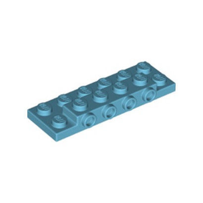 LEGO  6332108 PLATE 2X6X23 W 4 HOR. KNOB - MEDIUM AZUR