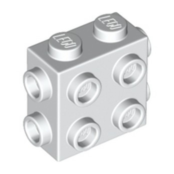 LEGO 6312480 BRIQUE 1X2X1 2/3, W/ 8 KNOBS - BLANC