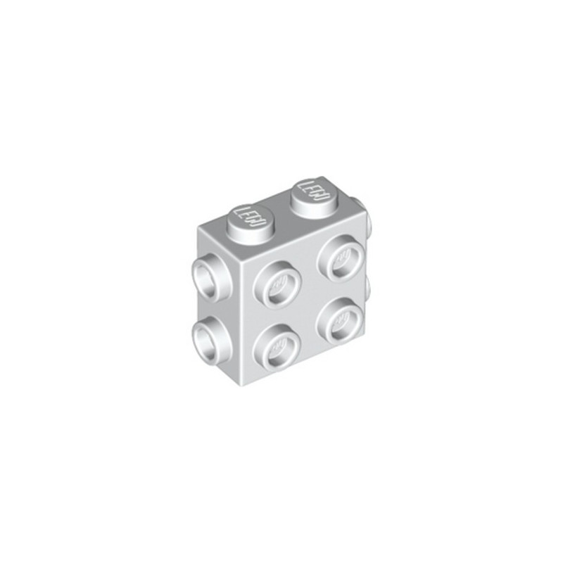 LEGO 6312480 BRIQUE 1X2X1 2/3, W/ 8 KNOBS - BLANC