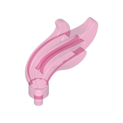 LEGO 6303223 FLAME / FEATHER 1.5 CM - TRANSPARENT PINK