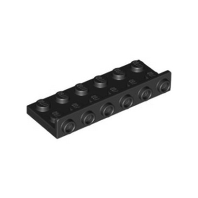 LEGO 6314878 BRICK PLATE 2X6, W/1.5 PLATE 1X6, UPWARDS - BLACK